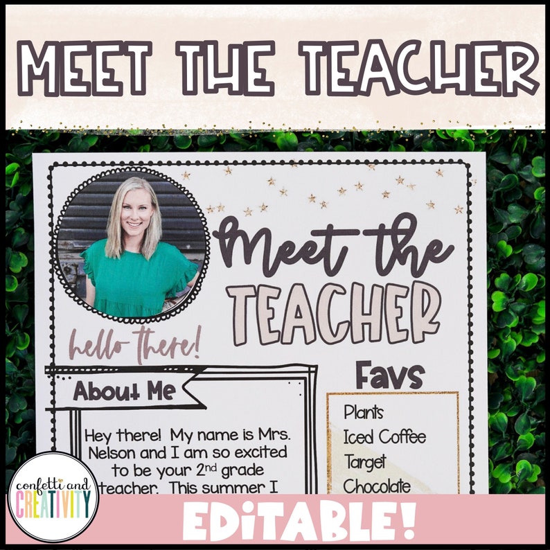 Boho Meet the Teacher Template: Editable Classroom Letter (digital Boho Meet the Teacher Template: Editable Classroom Letter (digital