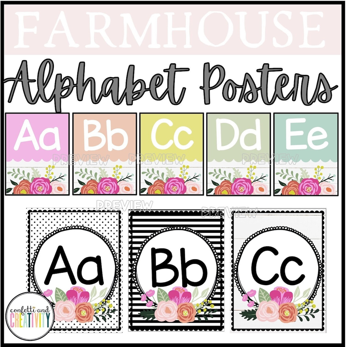 Floral Farmhouse Classroom Decor Floral Classroom - Etsy