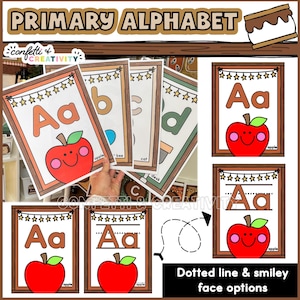 Camping Themed Alphabet Posters with Pictures | Classroom Letter Posters, Nature Theme Learning Decor, Editable Teacher Printables