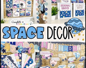 Space Theme Classroom Decor Bundle | Outer Space Classroom Decor | Teacher Classroom Decor | Galaxy Classroom