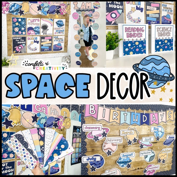 Space Theme Classroom Decor Bundle | Outer Space Classroom Decor | Teacher Classroom Decor | Galaxy Classroom