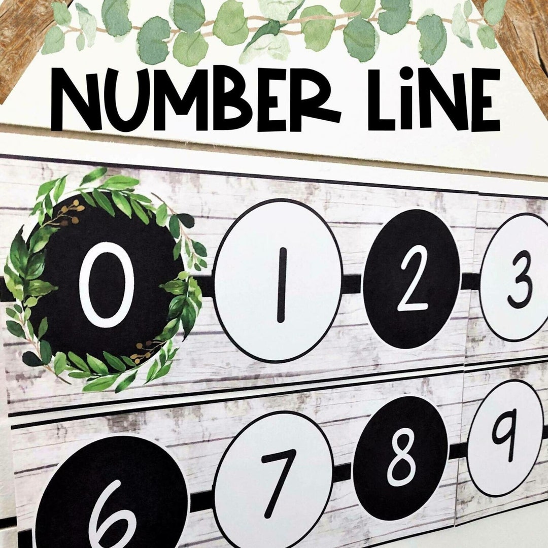 Modern Farmhouse Classroom Number Line Farmhouse Classroom Decor Number