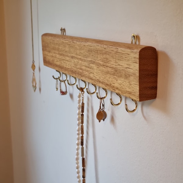 Jewellery Hanger/ Jewellery Organiser/ Keyholder from Iroko wood