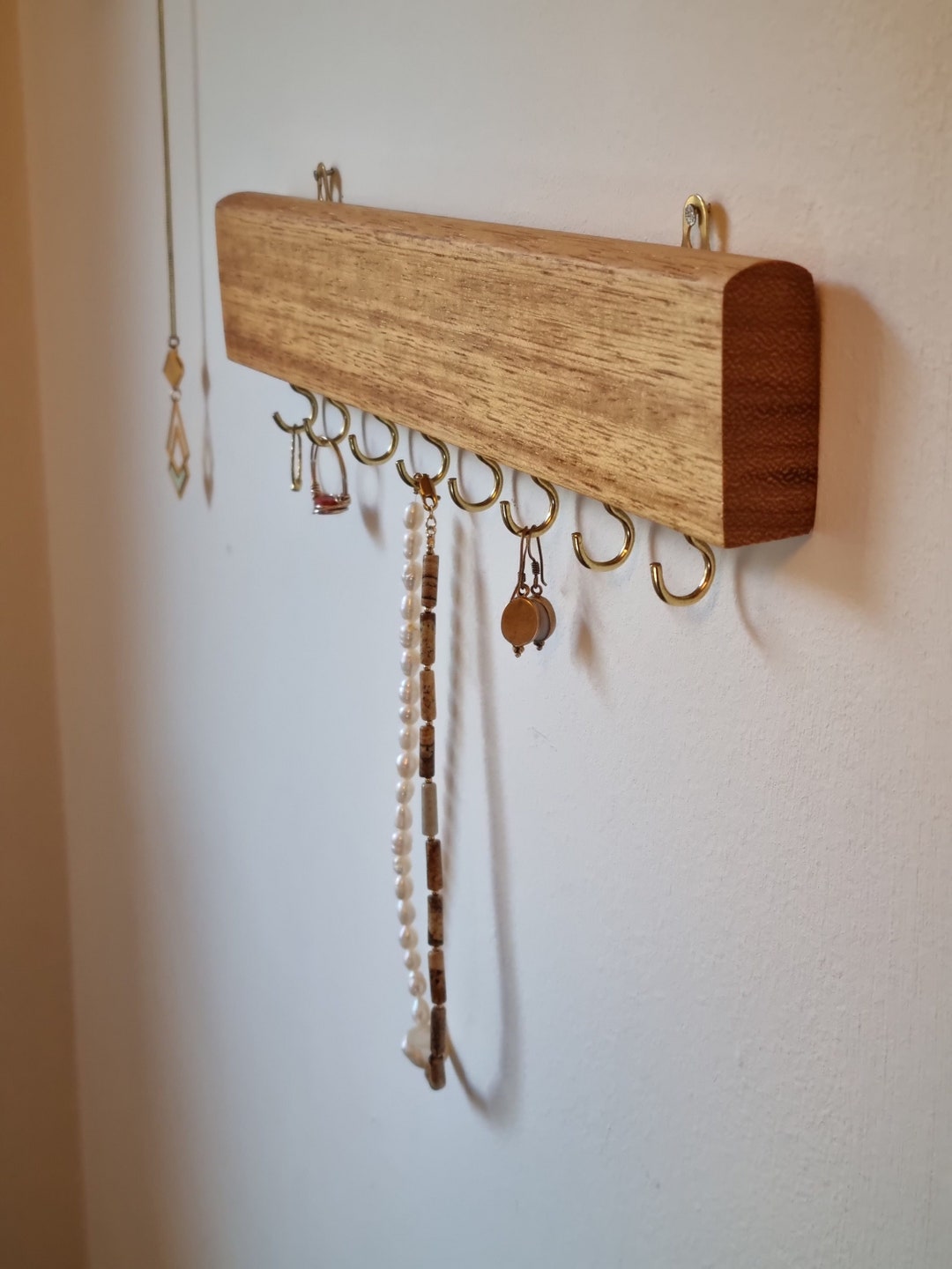 Jewellery Hanger/ Jewellery Organiser/ Keyholder From Iroko Wood Etsy UK