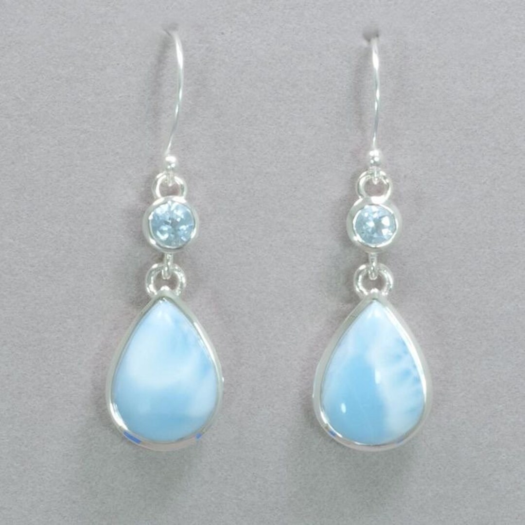 Larimar and Blue Topaz Drop Earrings main image 1