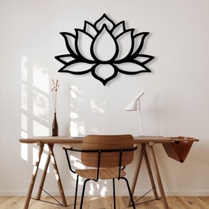 Wall decoration yoga | Lotus flower I lotus flower I mandala | Namaste | Bedroom decoration | Living room | hallway | Kitchen | bathroom | Picture above bed