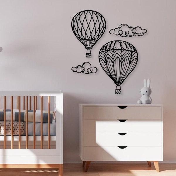 Wall decoration Balloon l Wall decoration 3D made of wood l different colors