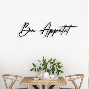 Wall decoration kitchen | Bon appetit | 3D lettering made of wood | Bon appetit | Housewarming gift | Dining room decoration | Gift idea chef Mother's Day