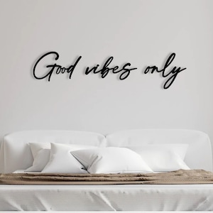 Good vibes only | 3D wooden lettering | Wall decoration living room