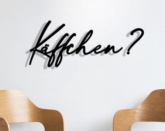 Kitchen Decor | Coffee? - 3D Wooden Lettering | Kitchen Wall Decor | 3D Wall Decal | Coffee Bar | Coffee Decor | Gift for Coffee Lovers