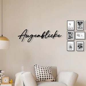 Wall decoration photo wall | 3D lettering made of wood | moments | Living room decoration | Hallway decoration | Image gallery | Wedding gift