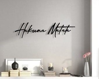 Hakuna Matata | 3D wooden lettering | Living room decoration | Wall decoration | Children's room decoration | Hallway decoration | Mother's Day gift idea