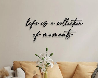 Life is a collection of moments | 3D wooden lettering | Wall decor | Wedding gift | Hallway decor | Living room decor | Photo wall