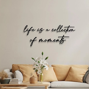 life is a collection of moments | Schriftzug 3D aus Holz | Wanddeko | Hochzeitsgeschenk | Flurdeko | Wohnzimmerdeko | Fotowand bild 1