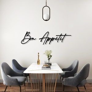 Wall decoration kitchen | Bon appetit | 3D lettering made of wood | Bon appetit | Housewarming gift | Dining room decoration | Gift idea chef Mother's Day