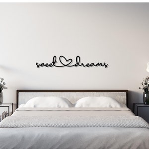 Wanddeko Schlafzimmer | Sweet Dreams | Schriftzug 3D aus Holz | Bild über Bett | Schlafzimmerdeko | Kinderzimmerdeko | Gästezimmerdeko
