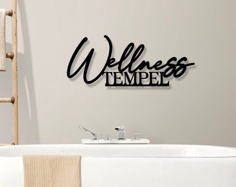 Bathroom wall decor | Bathroom decor | 3D wooden lettering | Wellness sanctuary | Bathroom door sign | Relaxation | Mother's Day gift idea