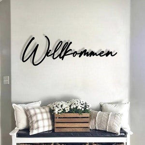 Hallway Deco | Welcome sign l 3D lettering made of wood l wall decoration l living room decoration l entrance decoration | Walk in | Housewarming gift