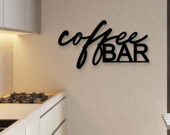 Coffee bar | 3D wooden lettering | Coffee decor | Coffee | Coffee bar | Door sign | Kitchen wall decor | Gift for coffee lovers