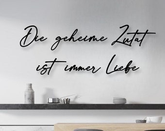 Kitchen decor | 3D wooden lettering | The secret ingredient is always love | Kitchen wall decor | Wedding gift | Mother's Day gift idea
