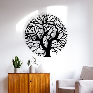 Wall decoration tree l wood art | Mural | Living room | Bedroom | Image about bed | Hallway decoration | Mother's Day gift idea