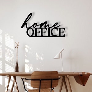 3D lettering made of wood | Home office | Door sign home office | Wall decoration | Study | Office decoration | Wall saying | Gift idea