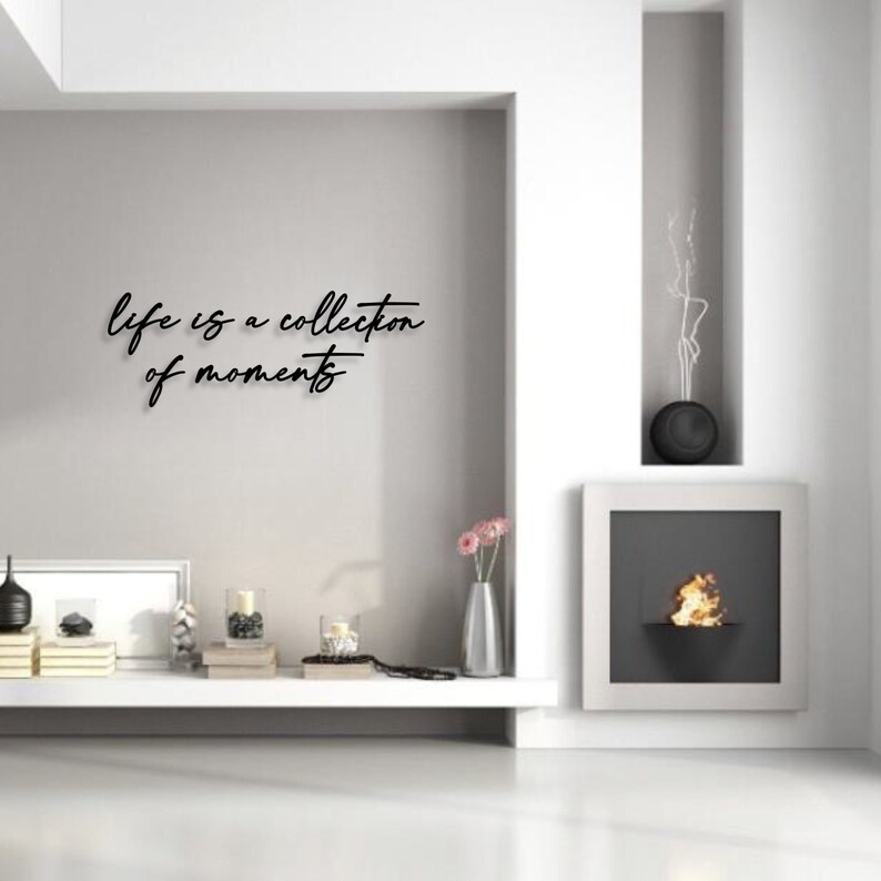 life is a collection of moments | Schriftzug 3D aus Holz | Wanddeko | Hochzeitsgeschenk | Flurdeko | Wohnzimmerdeko | Fotowand bild 2
