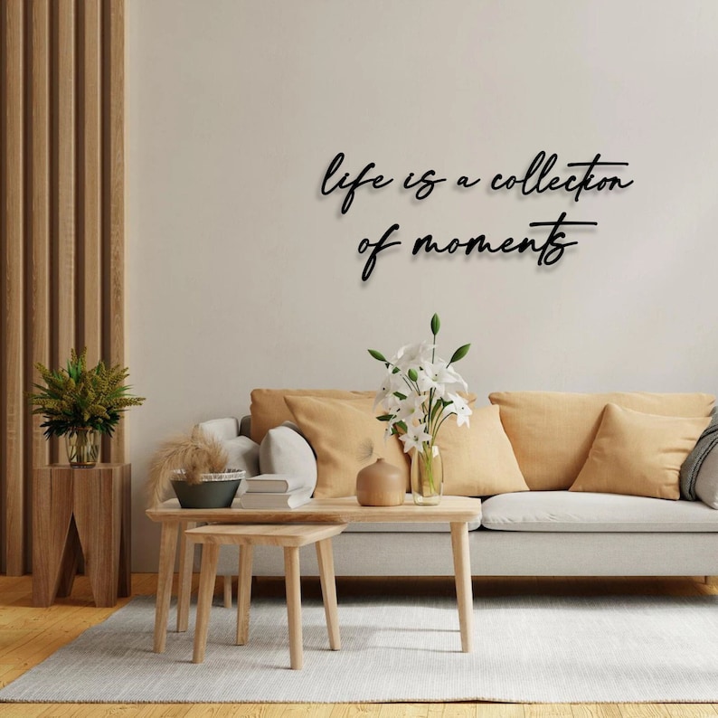 life is a collection of moments | Schriftzug 3D aus Holz | Wanddeko | Hochzeitsgeschenk | Flurdeko | Wohnzimmerdeko | Fotowand bild 1