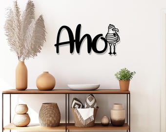 Ahoy! | Gift for sea lovers | 3D wooden lettering | Welcome | Hallway wall decor | Housewarming gift | Baltic Sea, North Sea, Sylt, Rügen