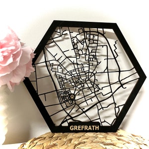 Stadtplan personalisiert | Stadtkarte | Landkarte | Citymap | Wanddeko | Hochzeitsgeschenk | Einzugsgeschenk | Geschenk zum Richtfest