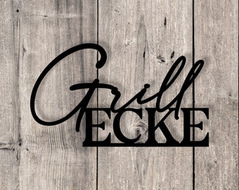 Grill Corner | 3D Wooden Wall Decor | Gift for Grill Masters | Garden Decor | Garden Lounge | Gift for Dad