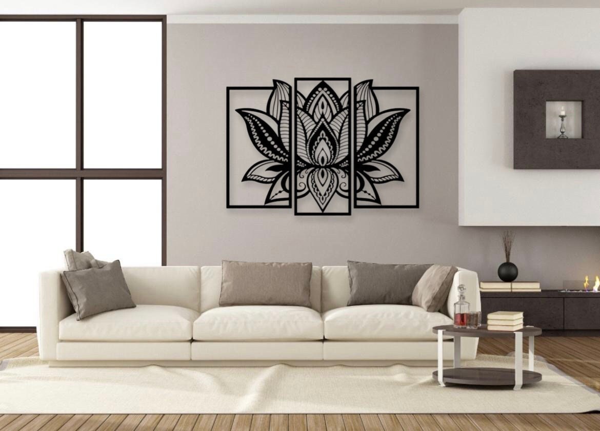 Lotus Flower I Lotus Flower I Mandala Wood Wall Art L Real Wood L Mural L  Wall Decoration L Living Room L in Harmony L Wood Art - Etsy