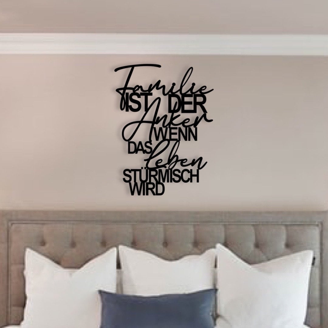 Familie Ist Der Anker Wenn Das Leben Stürmisch Wird Schriftzug 3D Familie ist der Anker wenn das Leben stürmisch - Etsy.de