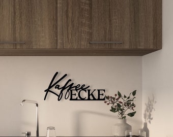 Kitchen wall decor | 3D "Coffee Corner" lettering made of wood | Kitchen decor | Coffee decor | Coffee lover | Gift for coffee lovers