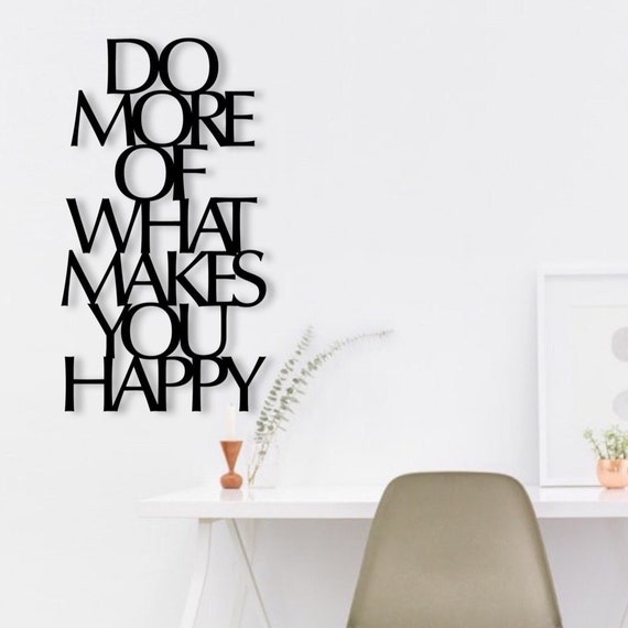 Schriftzug 3D | do more what makes you happy | Wanddeko aus Holz | Motivationsspruch | Bildergalerie | Fotowand