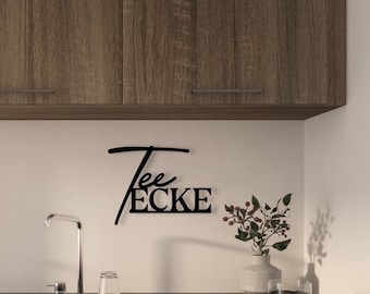 Scritta 3D "TeeECKE" | decorazione murale | Decorazione in legno | arredamento della cucina