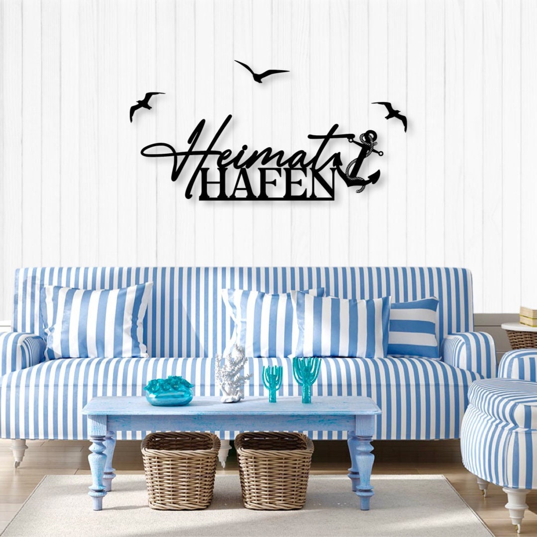 3-teiliges Set Maritime Wanddeko Mit Möwen - Nordsee-Deko Aus Holz Für Zuhause