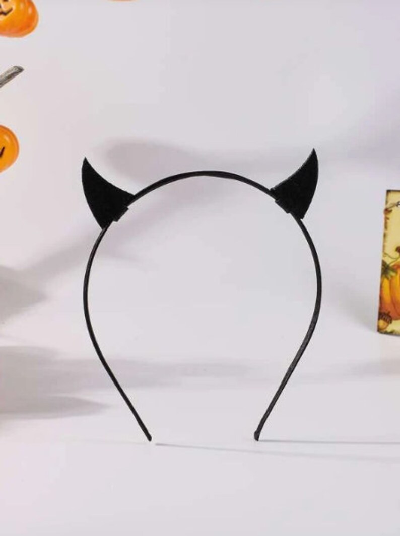 Devil Horn Headband. Grunge Gothic Headband. Black Headband. Etsy
