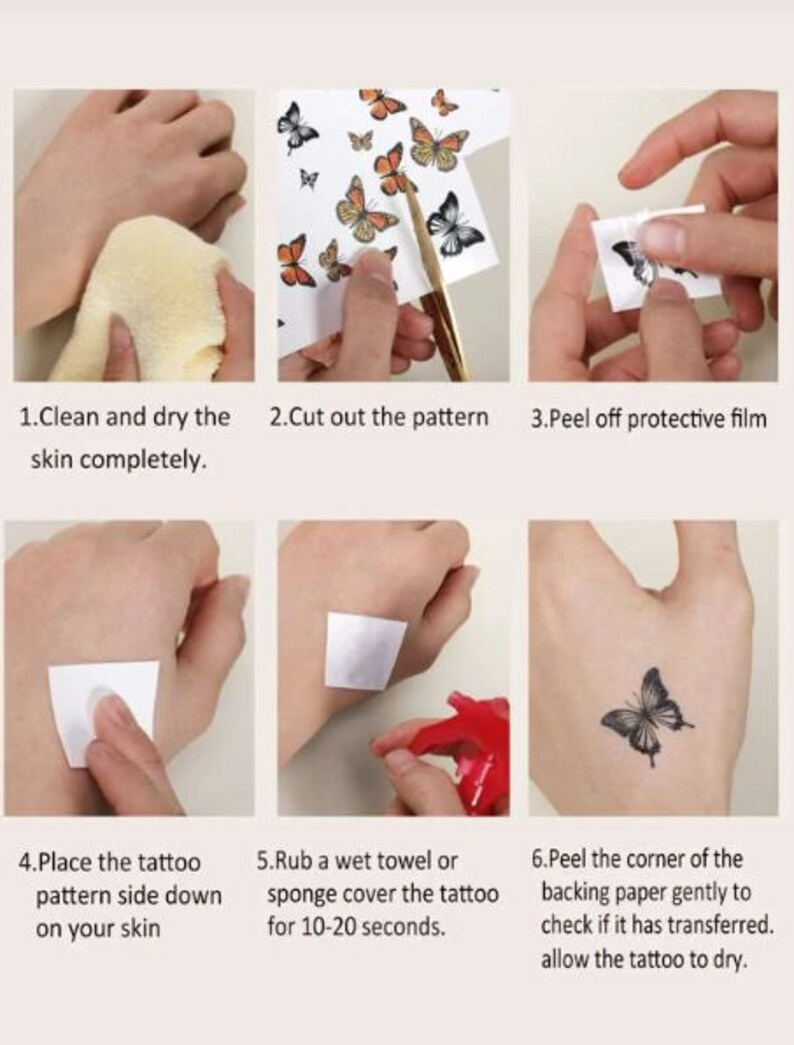Cottagecore Flower Temporary Tattoos. Black and White Flowers Etsy