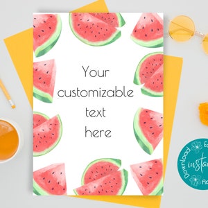 One In A Melon Geburtstag Anpassbare Zeichen Vorlagen | Bearbeitbare Wassermelonen-Geburtstags-Poster-Vorlagen | Druckbare Tutti Frutti Party Schilder