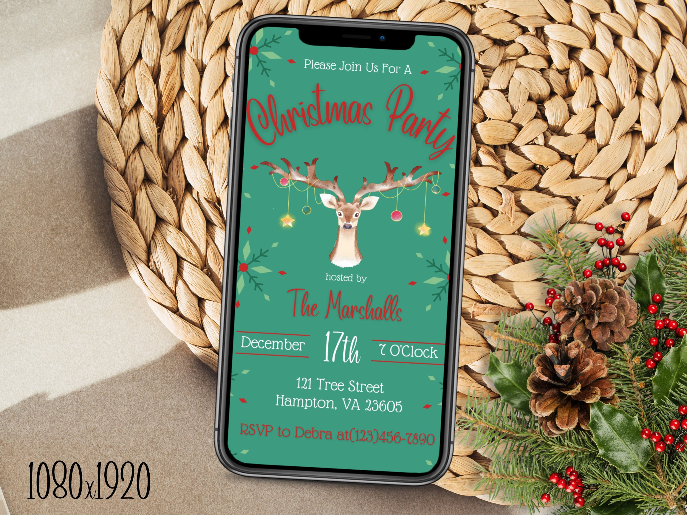 reindeer-christmas-party-invitation-template-christmas-etsy