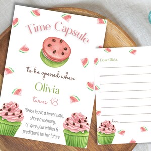 Ela é uma cápsula do tempo de aniversário de melão | Cápsula do tempo da primeira festa de aniversário da melancia | Cápsula do tempo do primeiro aniversário de One In A Melon