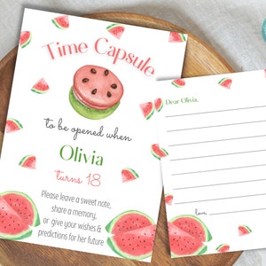 Ela é uma cápsula do tempo de aniversário de melão | Cápsula do tempo da primeira festa de aniversário da melancia | Cápsula do tempo do primeiro aniversário de One In A Melon