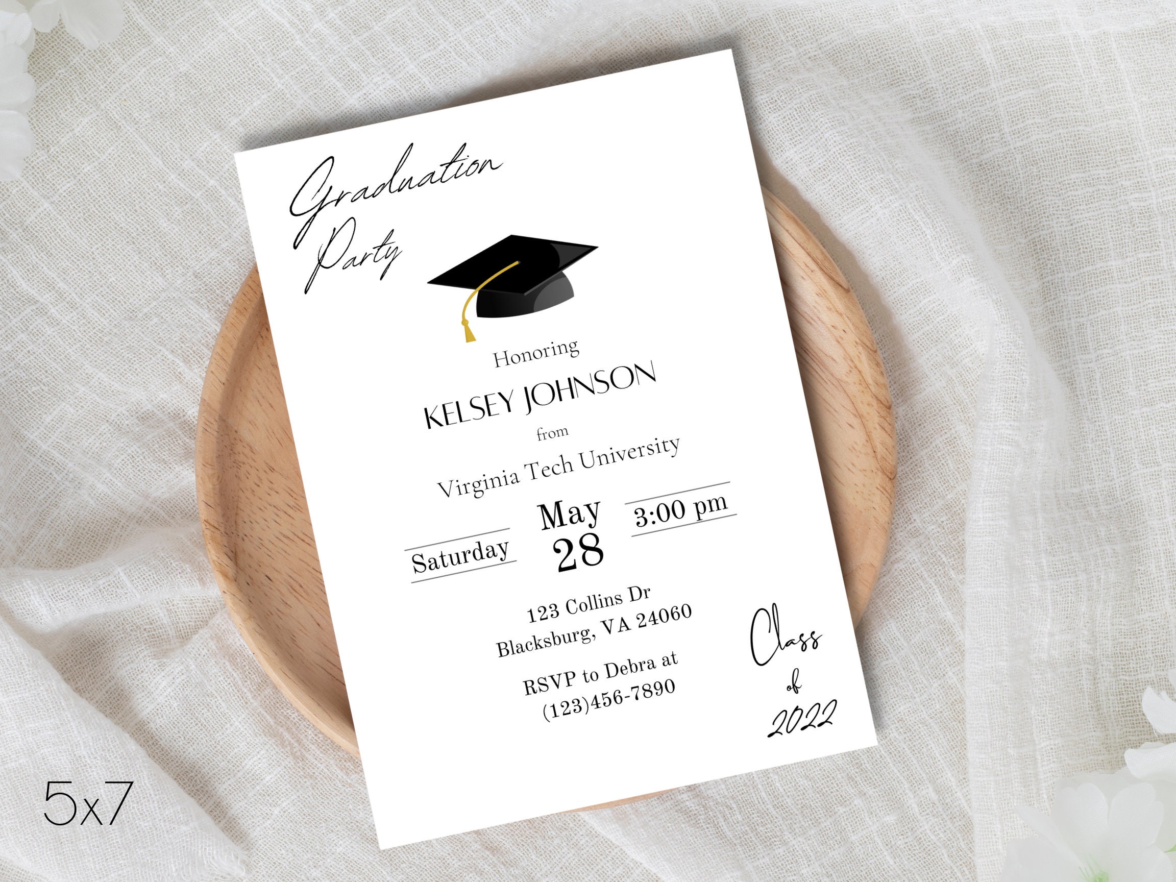 Graduation Party Invitation Template College Graduation Party Invite ...