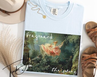 Fragonard The Swing Shirt, Rococo Painting Gift for Art Lovers, Gifts for Artists, French Art Fashion, Swing Oil Painting Artistic Apparel