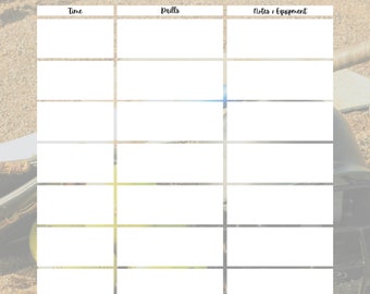 sport practice schedule