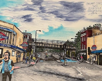 A3 London Balham Landscape Print