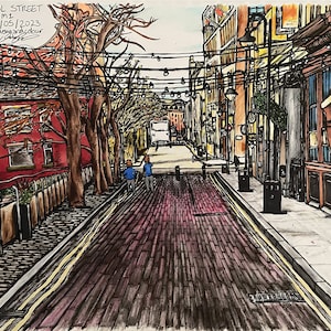A3 Manchester Canal Street Landscape Print