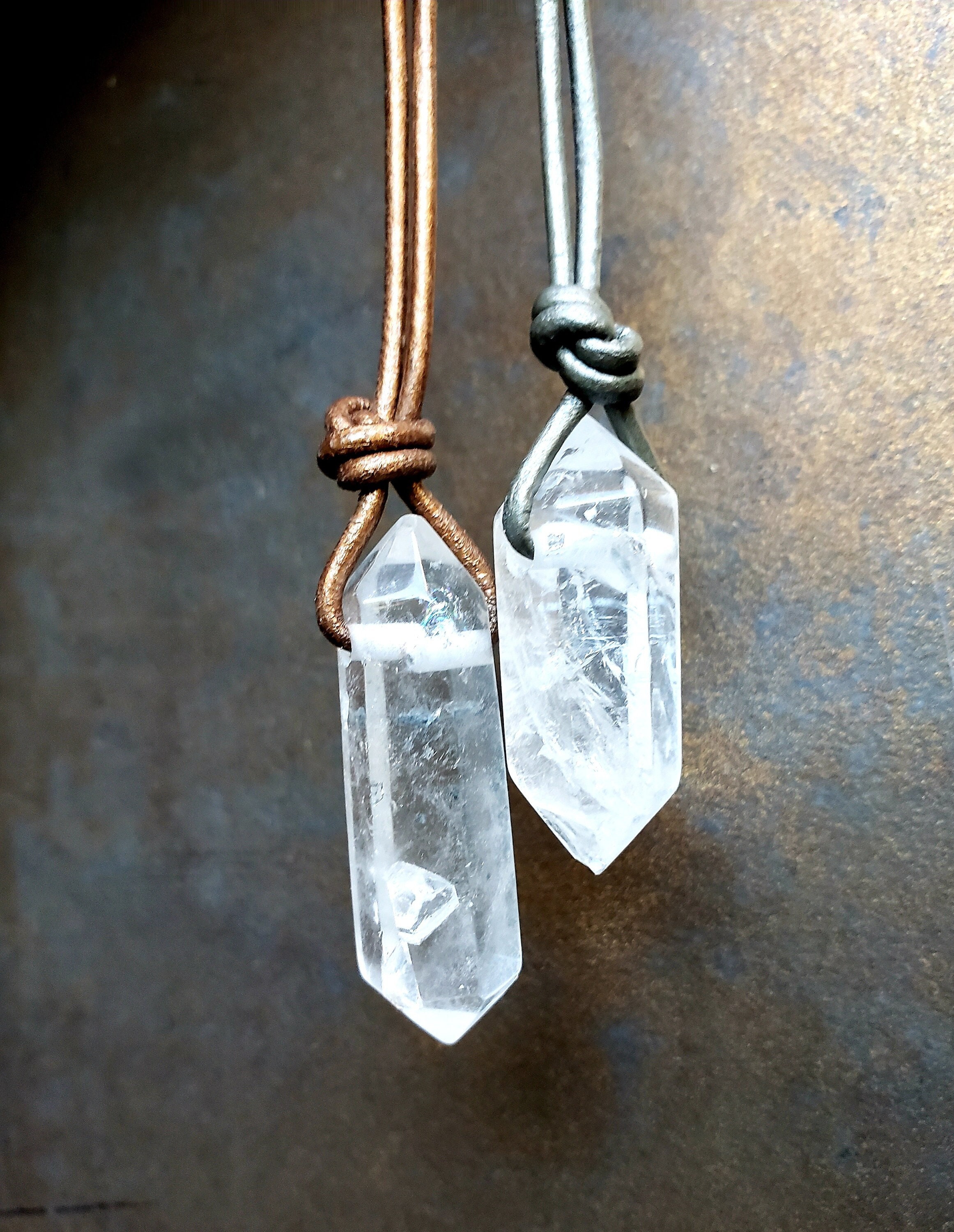 Quartz store necklace pendant