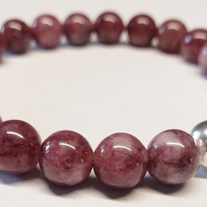 Lepidolite Bracelet - 10, 8, & 6MM Beads - Custom Sizing - For Anxiety, Stress, and Rebalancing